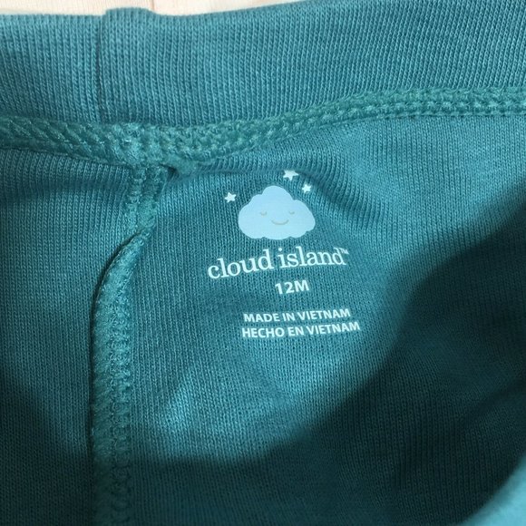 Cloud Island 12 months 3 pack Pull-On Pants Light Pink Green Teal Blue - Picture 12 of 12
